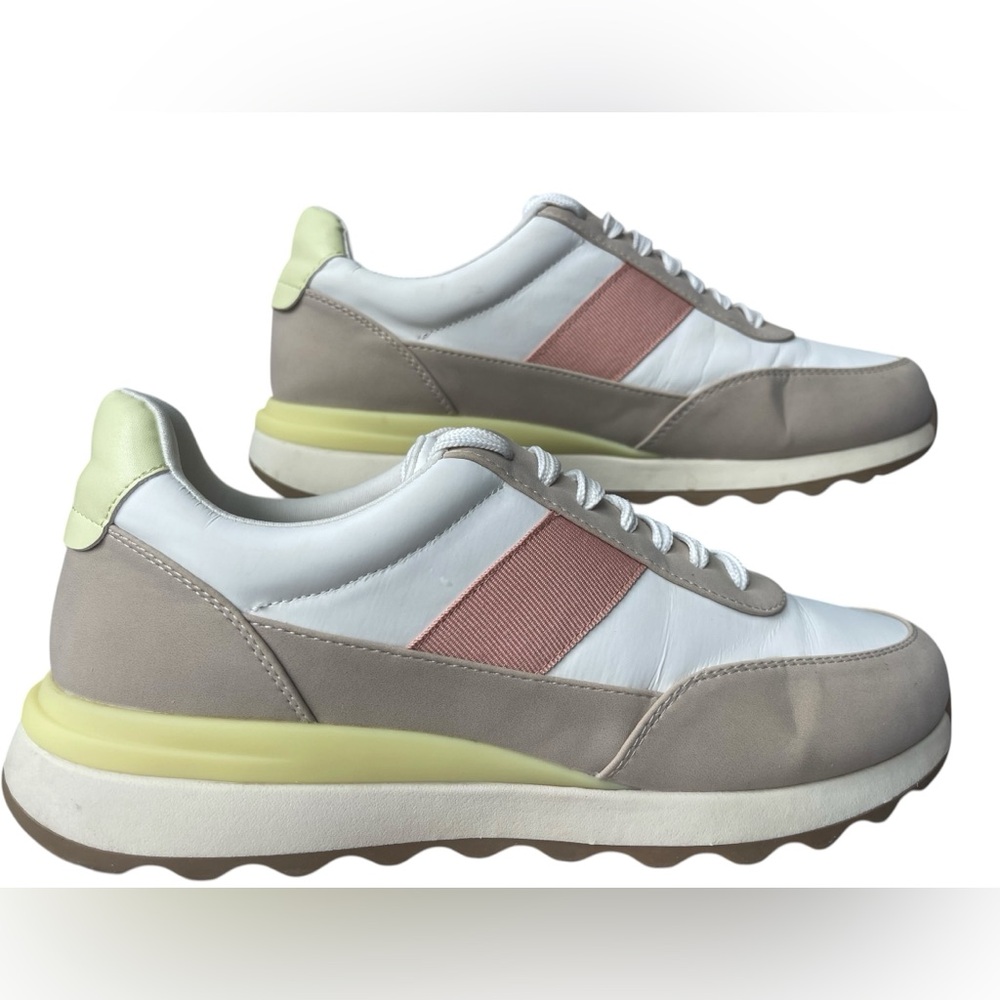 Dolce Vita Platform Sneakers | Women’s 10 Neutral Beige White Pink| Gently Used